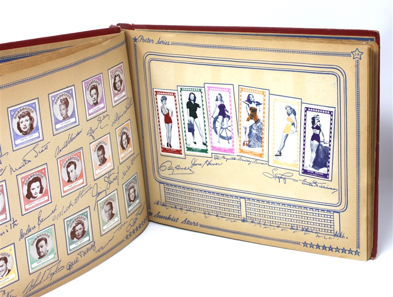 Phenomenal Screen Stars Stamp Album with all Stamps Intact