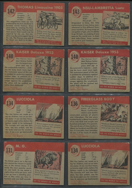 1953 Topps World on Wheels Lot of (68) Cards