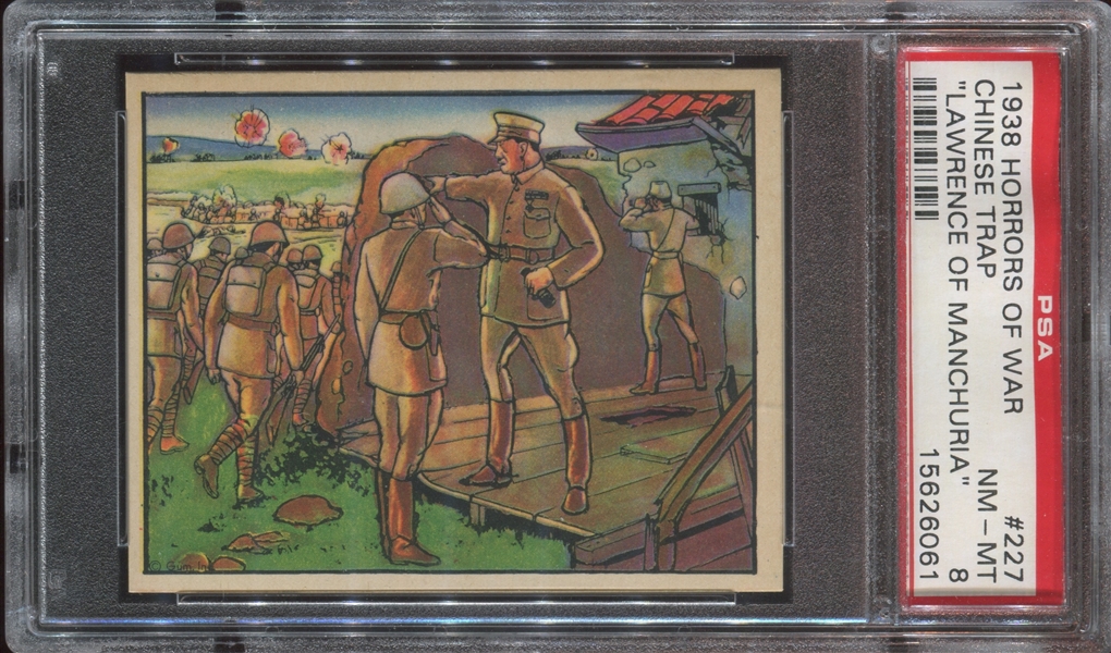 R69 Gum Inc Horrors of War #227 Chinese Trap PSA8 NM-MT