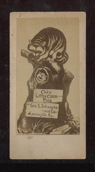 Interesting Small-sized Advertising Cabinet for Little Coon Plug Tobacco