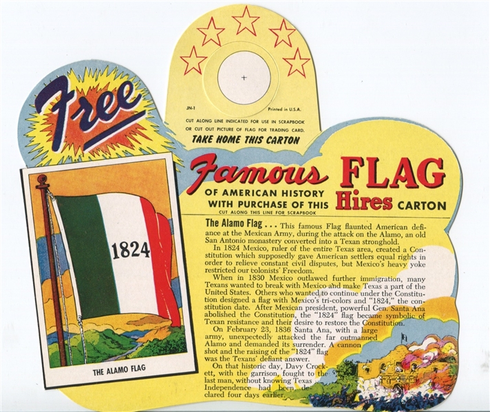 F225-3 1950's Hires Root Beer Hangar Tags Flags Near Set (3/6)
