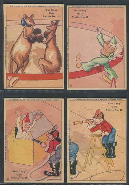 R194 Goudey Our Gang Circus Puzzles Near Complete Set (20/25) Cards