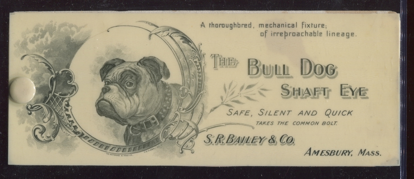Fantastic Celluloid Blotter Booklet with Bulldog Cover Graphic