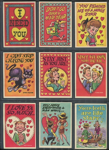 1959 Topps Funny Valentines Complete Set of (66) Cards