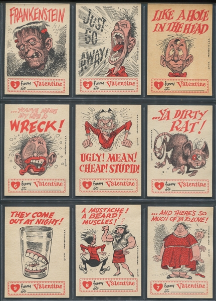 1959 Topps Funny Valentines Complete Set of (66) Cards