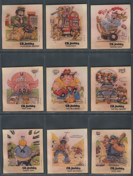 1977 CB Jeebies Bread Sticker/Transfer Group of (116) Cards