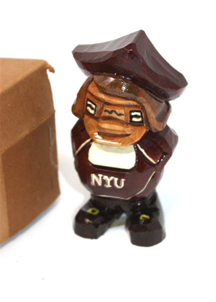 Interesting 1950's New York University (NYU) Wooden Mascot