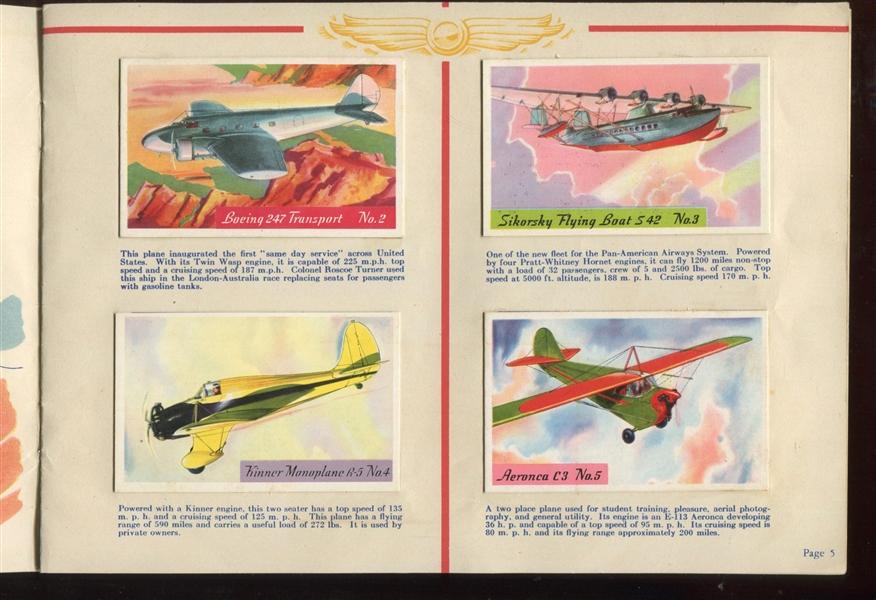 F277-1 Heinz Rice Flakes Famous Airplanes Complete Set of (25) In Original Album