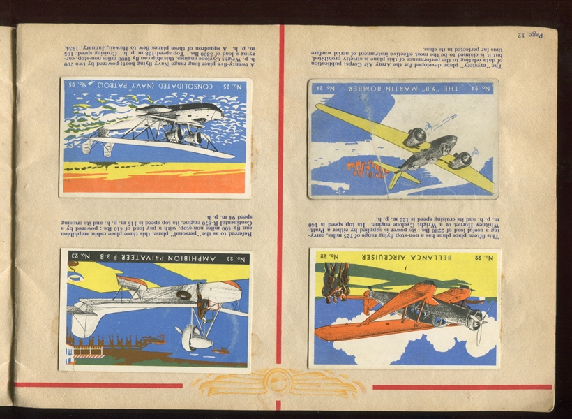 F277-2 Heinz Rice Flakes Famous Airplanes (Art Deco Style) Complete Set of (25) In Original Album