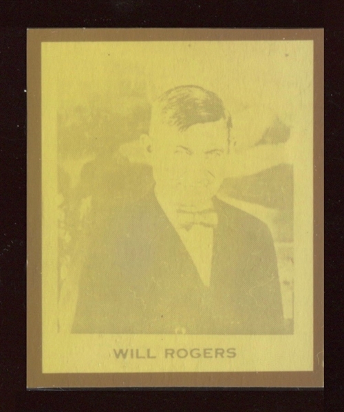 R199 Ray-O-Print Will Rogers Finished Type Card