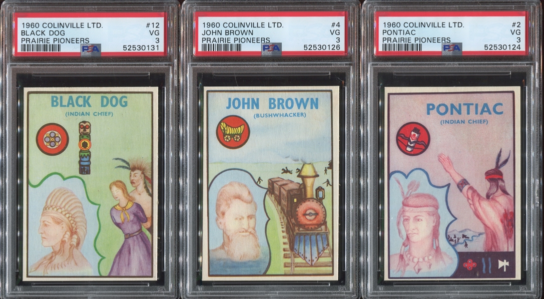 1960 Colinville Prairie Pioneers Lot of (9) PSA-Graded Cards 