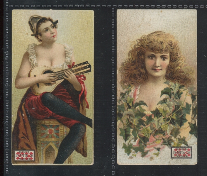 N257 Lorillard Beautiful Women Complete Matched Five Cent Ante Set of (50) Cards