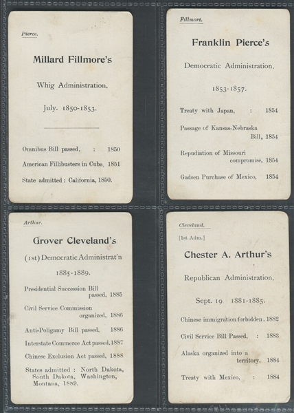 1890's Frank Lackner Presidents Game (48 Cards)