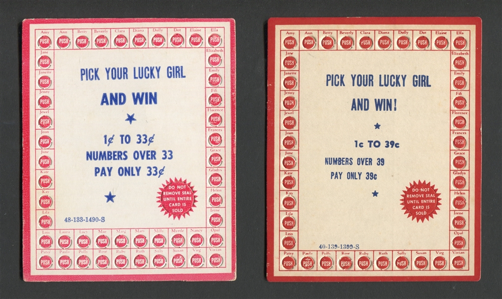 Lot of (4) 1930's/1940's Punch Cards