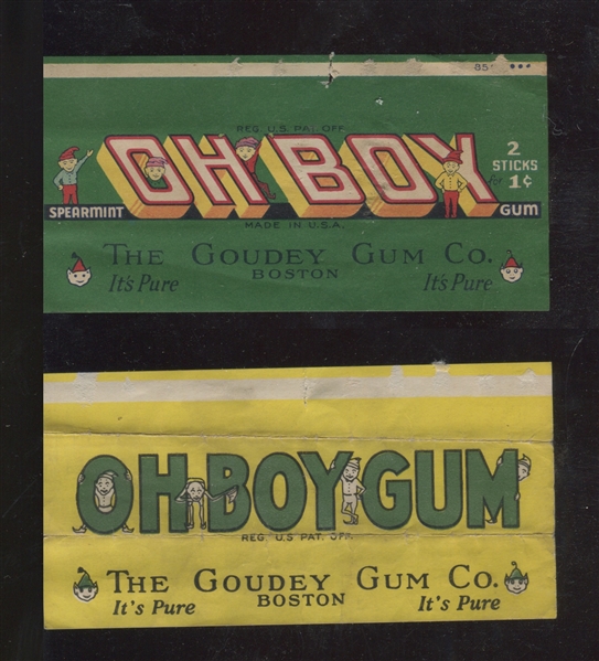 Vintage Lot of (8) Goudey Gum Wrappers 1930's/1940's