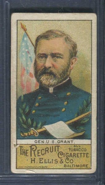 N377 H. Ellis Recruit Cigarettes Civil War Generals U.S. Grant