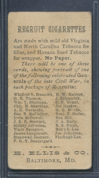 N377 H. Ellis Recruit Cigarettes Civil War Generals U.S. Grant