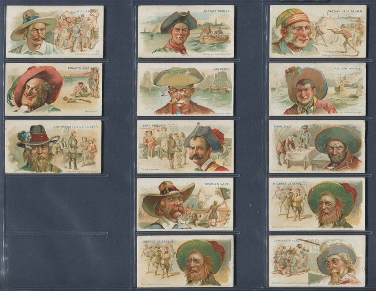 N19 Allen & Ginter Pirates of the Spanish Main Lot of (13) Higher Grade Cards