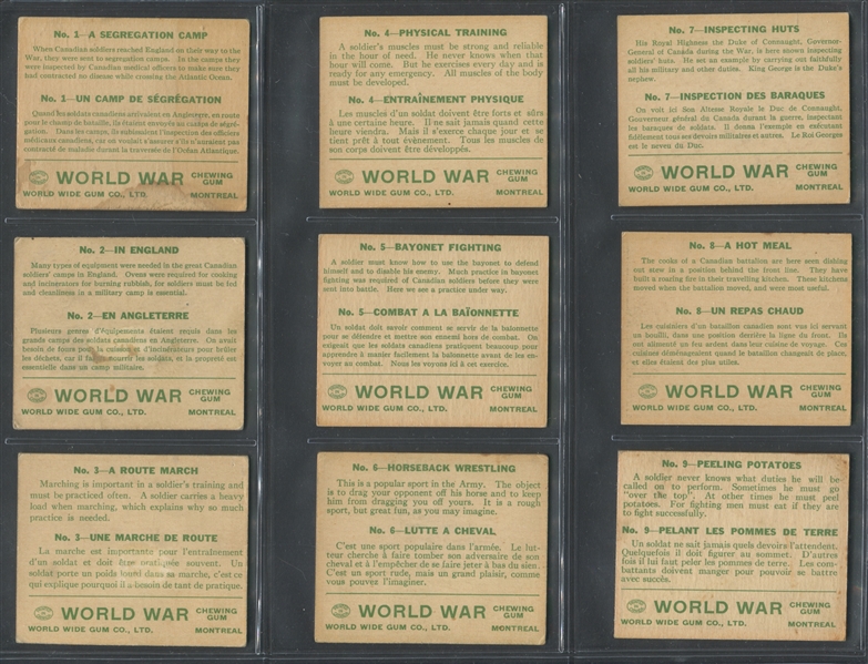 V360 World Wide Gum World War Gum Complete Set of (48) Cards