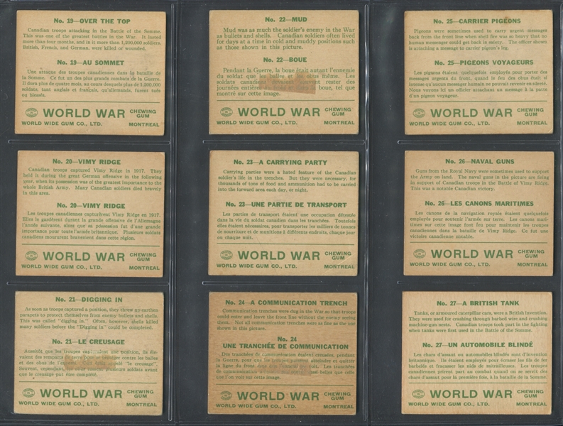 V360 World Wide Gum World War Gum Complete Set of (48) Cards