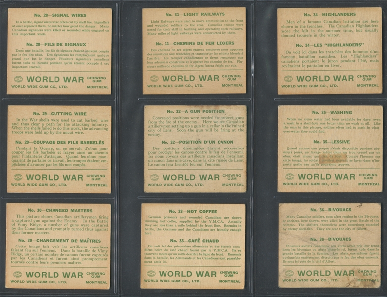 V360 World Wide Gum World War Gum Complete Set of (48) Cards