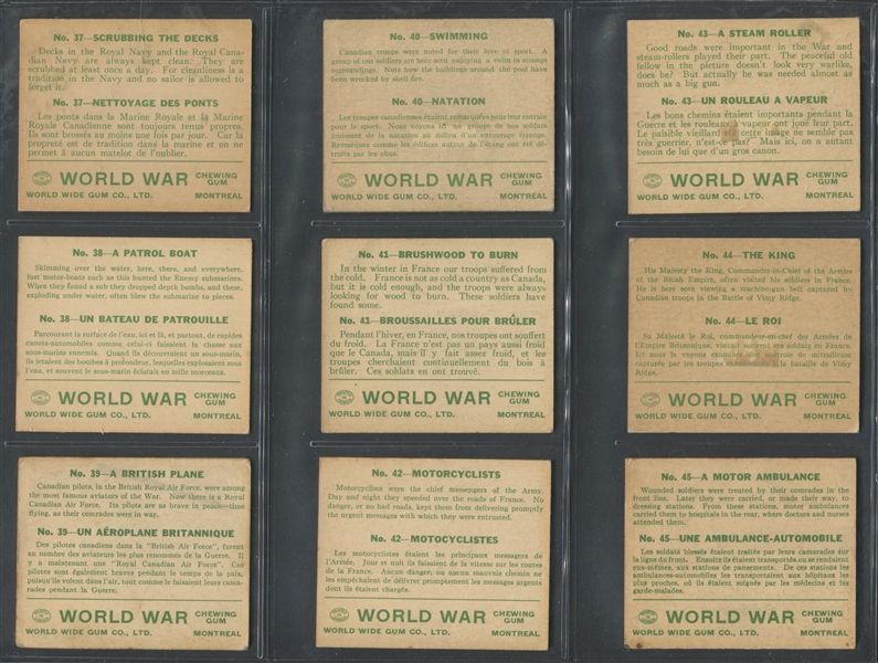 V360 World Wide Gum World War Gum Complete Set of (48) Cards