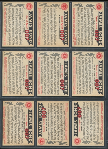 1966 Phildelphia Gum James Bond Thunderball Complete Set of (66) Cards