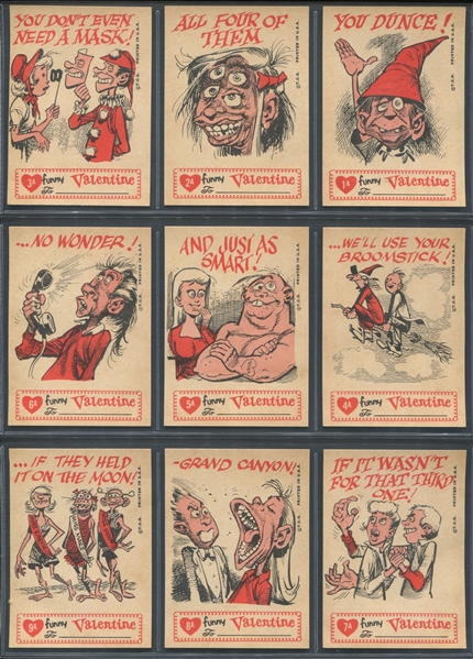 1960 Topps Funny Valentines Complete Set of (66) Cards