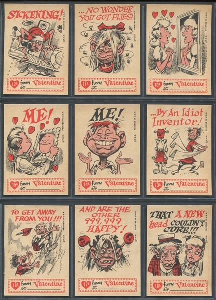 1960 Topps Funny Valentines Complete Set of (66) Cards