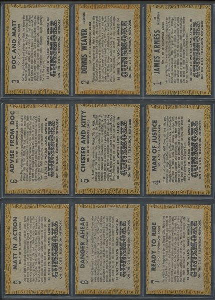 1958 Topps TV Westerns Complete Set of (71) Cards