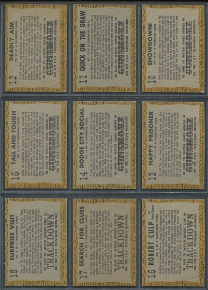 1958 Topps TV Westerns Complete Set of (71) Cards