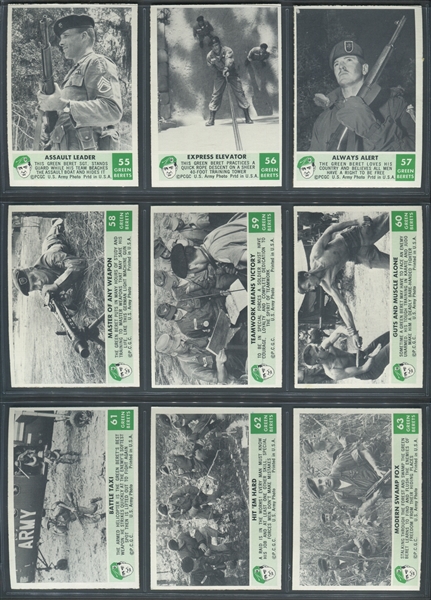1966 Philadelphia Gum Green Berets Complete Set of (66) Cards