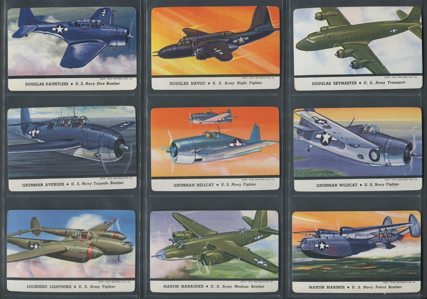 R112-12 Leaf Card-O Airplanes Mixed Series Type 2 Complete Set of (21) Cards
