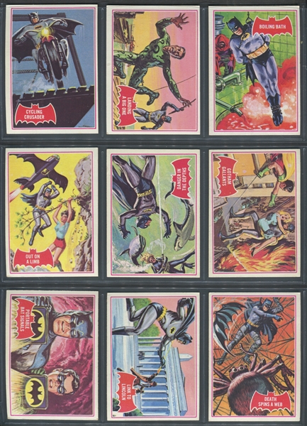1966 Topps Batman Red Bat Series A Complete Set of (44) Cards