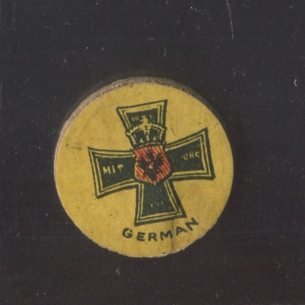 Interesting Carreras Circular Trade Card Picturing Cat and German Cross