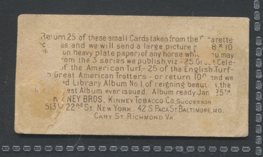 N231 Kinney Tobacco Great American Trotters Complete Set of (25) Cards