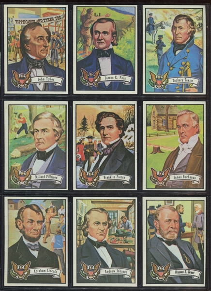 1972 Topps U.S. Presidents Complete Set of (43) Cards