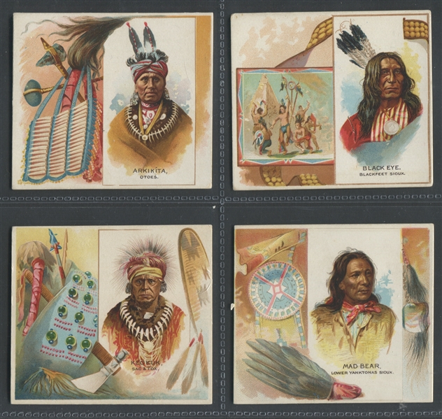 N36 Allen & Ginter American Indians (LARGE) Lot of (8) Cards