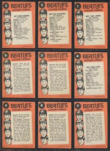 1964 Topps Beatles Color Complete Set of (64) Cards