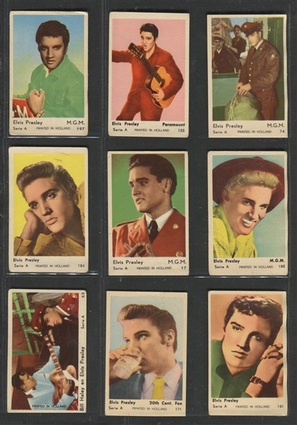 1960's Holland Series A Elvis Presley Lot of (9) Different