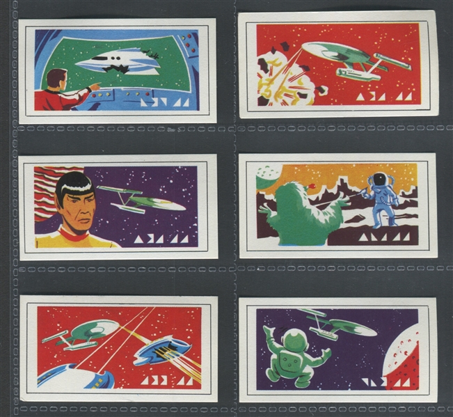 (10) Complete sets of 1971 Primrose Confectionery (UK) Star Trek Set of (12) Cards/Stamps