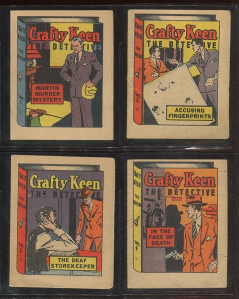R25 Goudey Thrilling Stories Crafty Keen Complete Set (7) with one Dupe