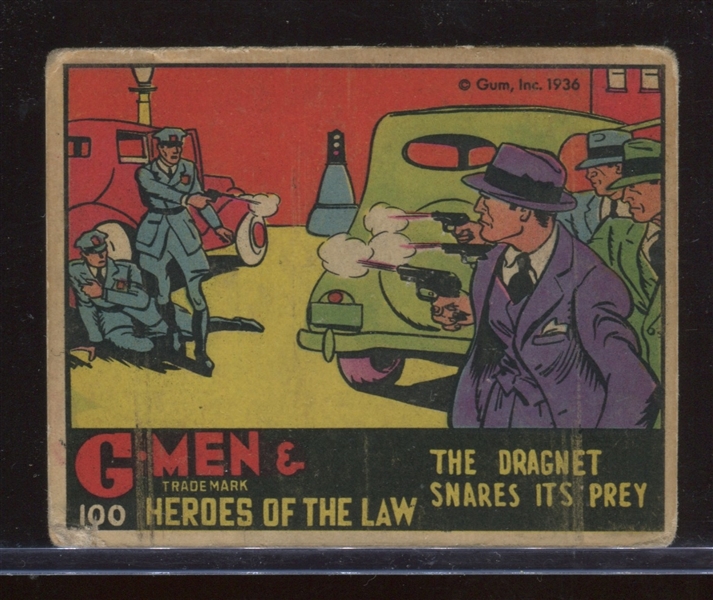 R60 Gum Inc G-Men and the Heroes of the Law Tough #100 The Dragnet Snares it's Prey