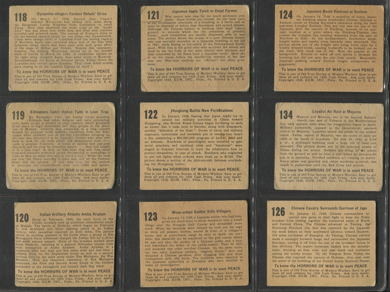 R69 Gum Inc Horrors of War Lot of (106) Cards