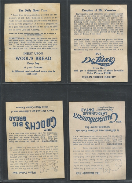 Mixed lot of (8) D Bread/Bakery Cards
