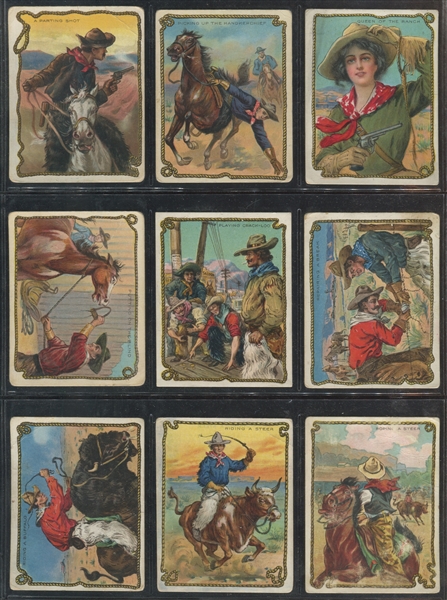 T53 Hassan Cigarettes Cowboy Series Lot of (34) Cards