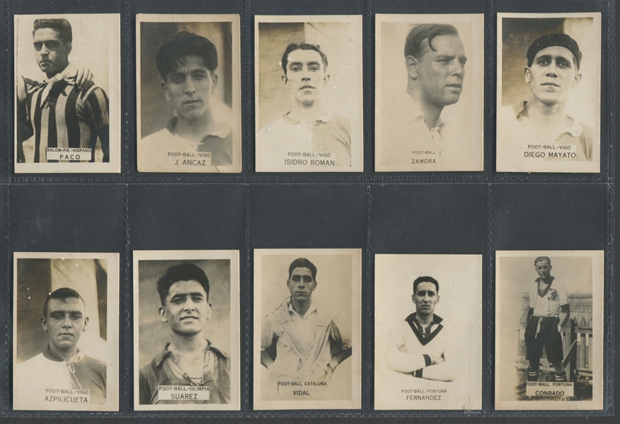 1920's Aguilitas (Cuba) Lot of (16) Cards With Soccer Players