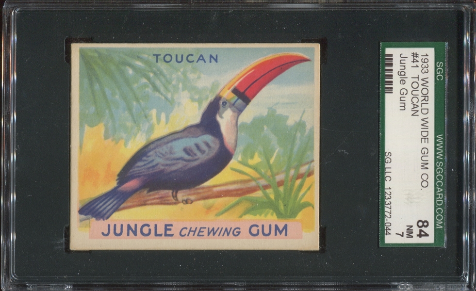 R78 Goudey Gum Jungle Gum Toucan #41 SGC84 NM7