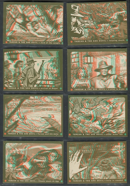 1953 Topps Tarzan Pair of 3-D Sets With Viewers