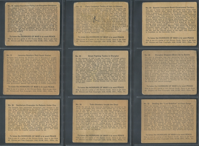 R69 Gum Inc Horrors of War Partial Starter Set of (151/288) Cards